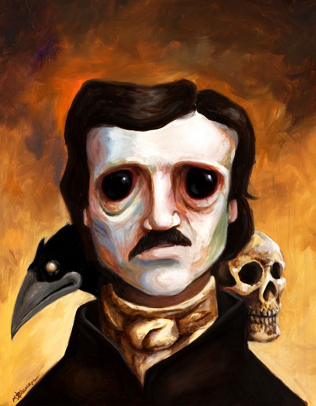 Edgar Allan Poe Painting - Creepy by Michael Bielaczyc