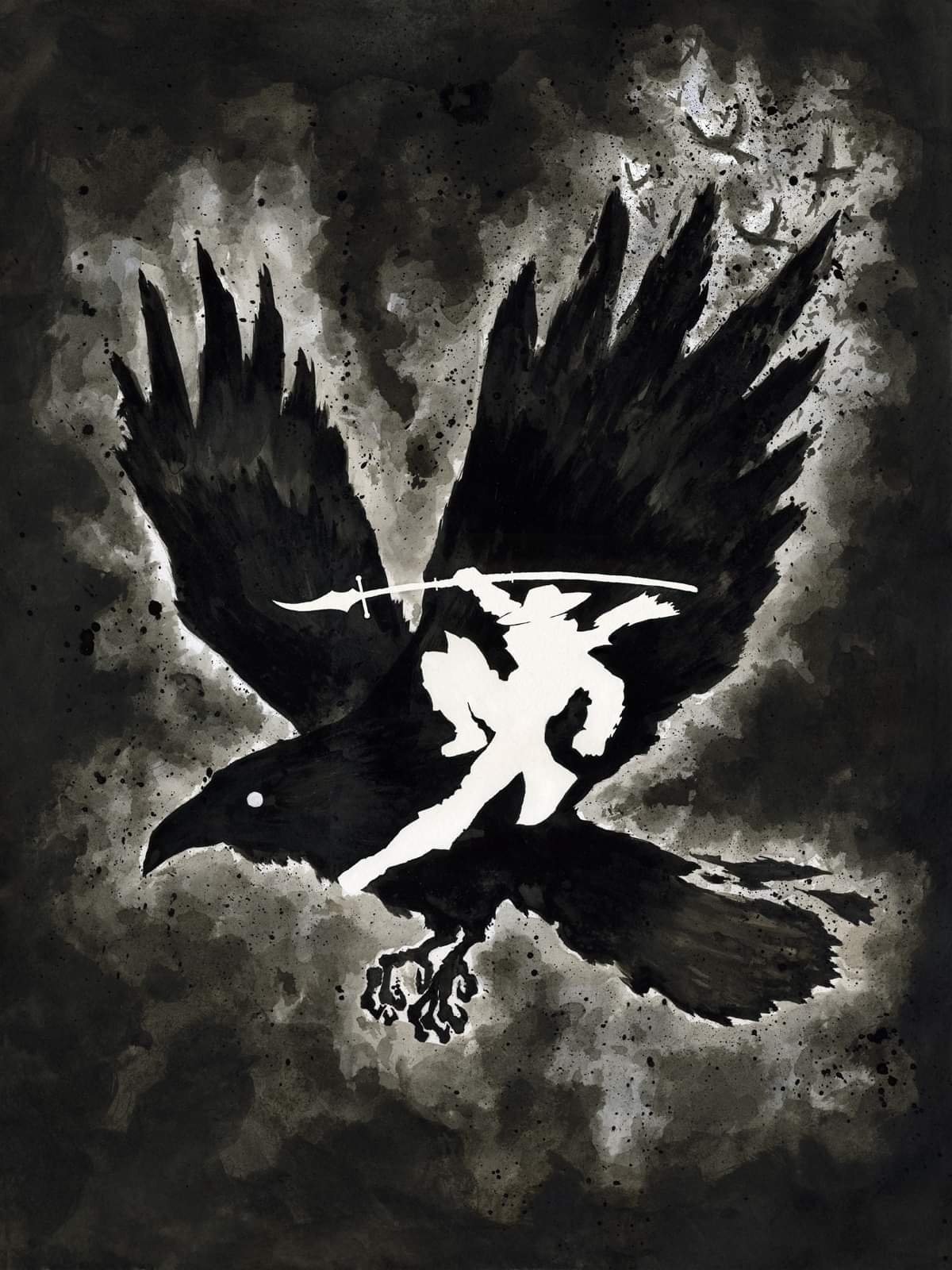 Raven's Luck by Paul Bielaczyc Odin Wheel Artwork